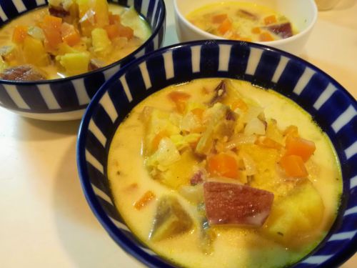 ほっこり【1食63円】秋の野菜ミルクスープの簡単レシピ