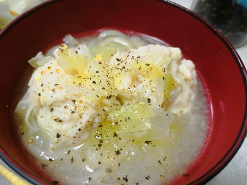 高タンパク【1食49円】豆腐入り鶏団子スープの簡単レシピ