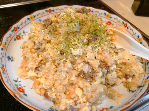 【1食184円】牛肉・豆・海鮮・卵のプロテイン豆腐チャーハンの自炊レシピ