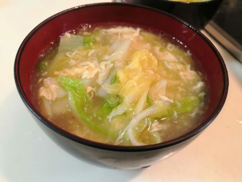 【1食10円】白菜と毛蟹出汁のとろとろ中華スープの自炊レシピ