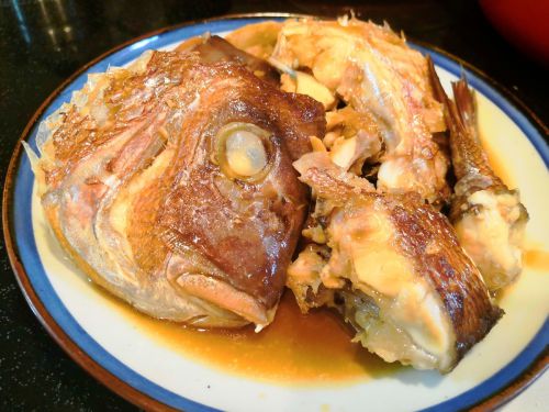 【1食50円】エリスリトールde真鯛の兜煮の自炊レシピ
