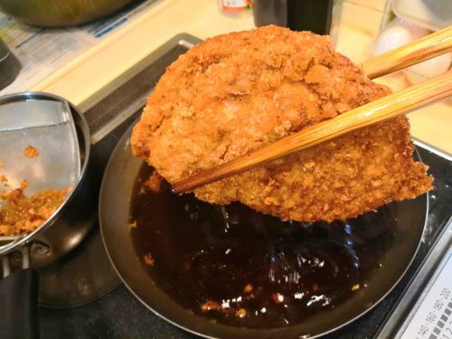 【1食142円】オタフクソースde二度揚げとんかつの自炊レシピ