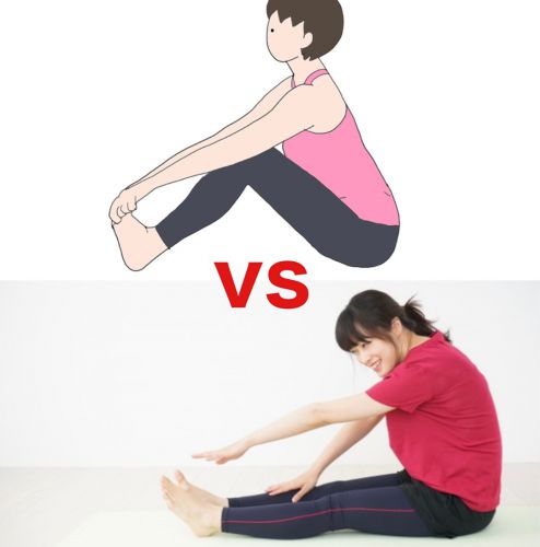 ストレッチで膝が伸びないのが嫌←無理に伸ばさないほうが太ももが細くなります