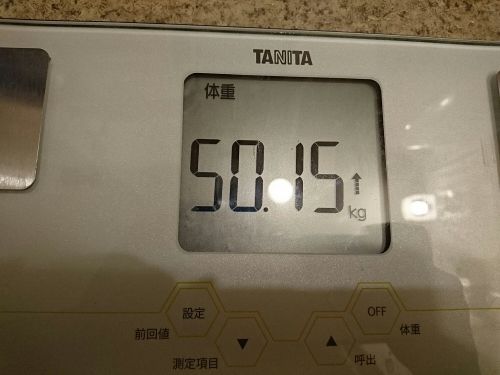 ダイエット288日目の体重体脂肪