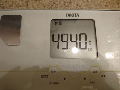 ダイエット293日目の体重体脂肪