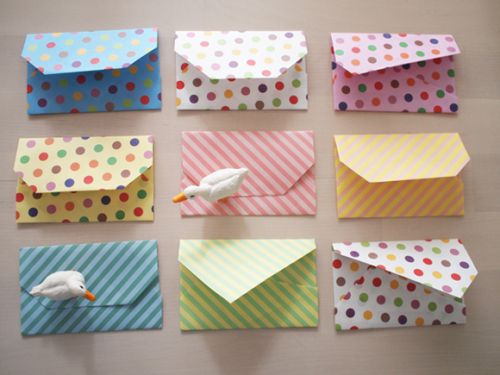 超簡単、ミニ封筒の作り方。100均折り紙を使って大量生産可！